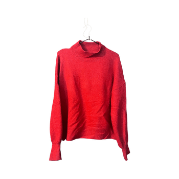 Reserved Red Knitted Turtleneck Sweater