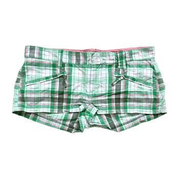 Y2K ruudulliset low waist mini shortsit