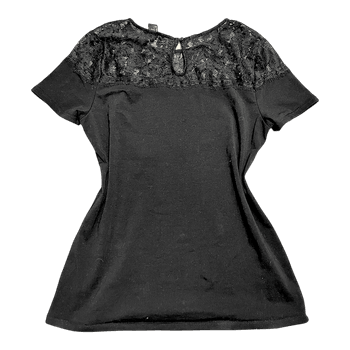 Black lace detail top