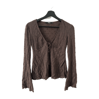 Brown Long-Sleeve Top