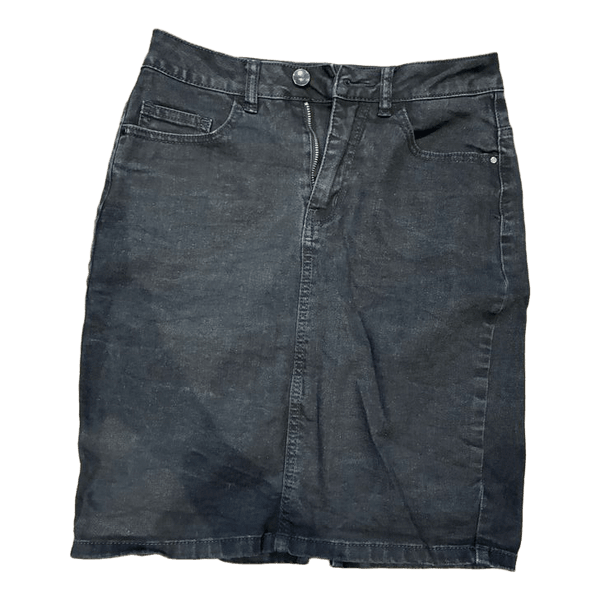 Sort denimnederdel