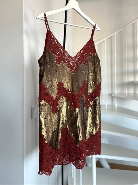 Zara Woman sequin and lace dress
