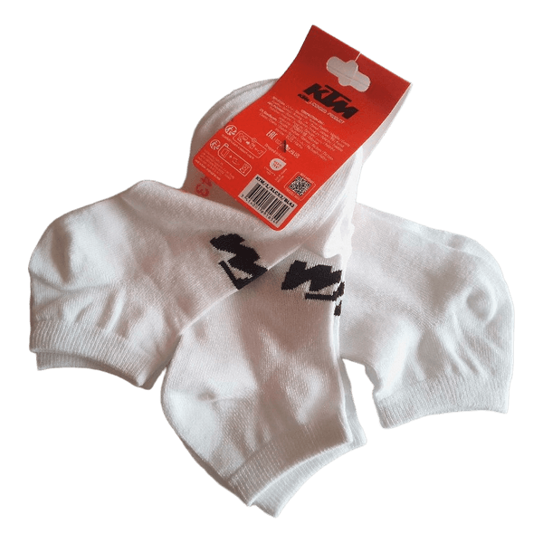 KTM white ankle socks