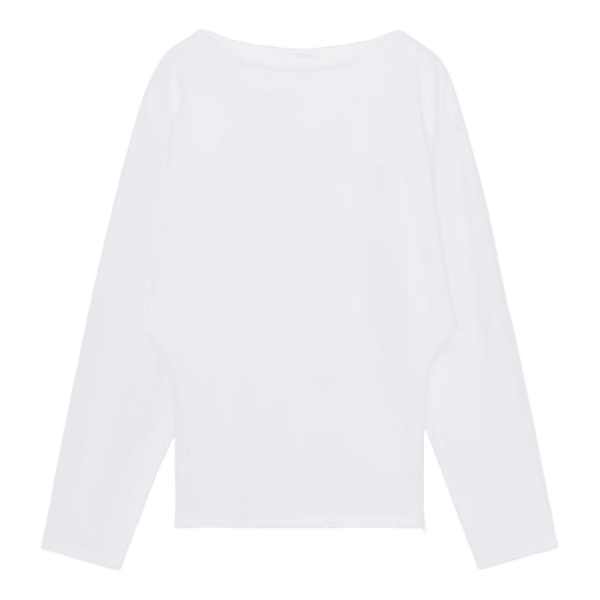 Hvid langærmet top