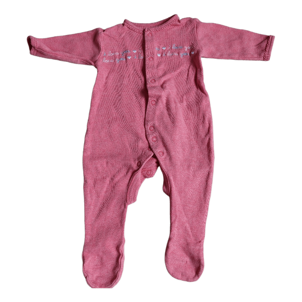 Pink baby onesie