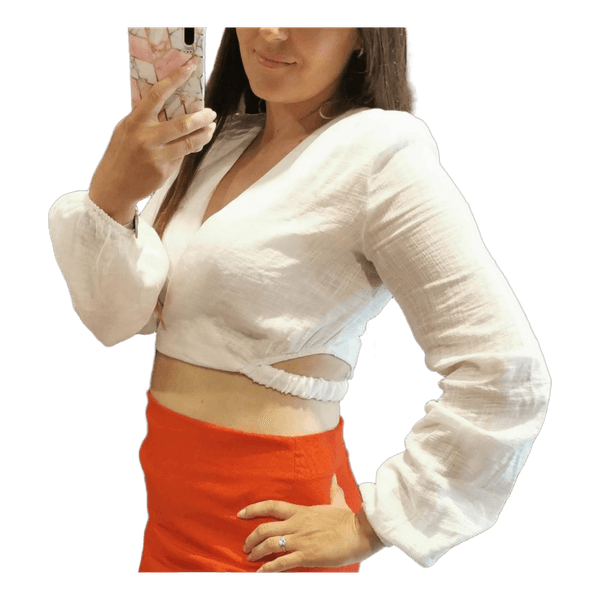 Valge crop top