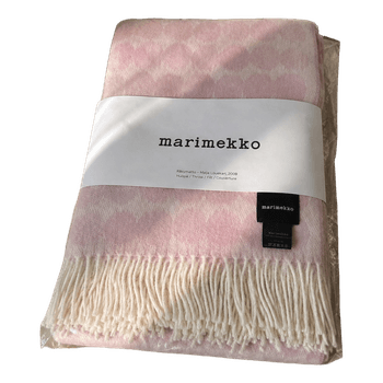 Marimekko vaaleanpunainen Räsymatto Torkkupeite Uusi