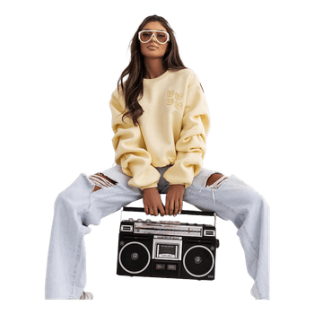 Yellow oversized sweatshirt