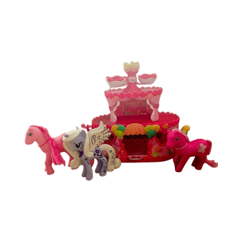 Castle toy and 3 pcs  pony playset