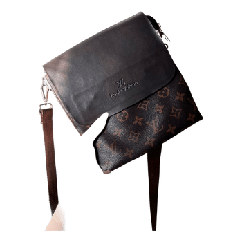Brown logo crossbody bag