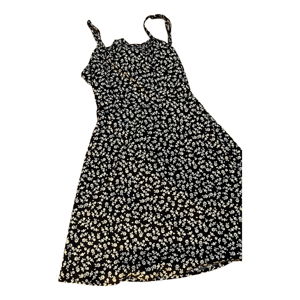 Shein black floral dress