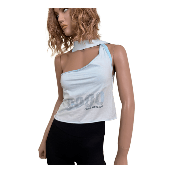 Light blue crop top