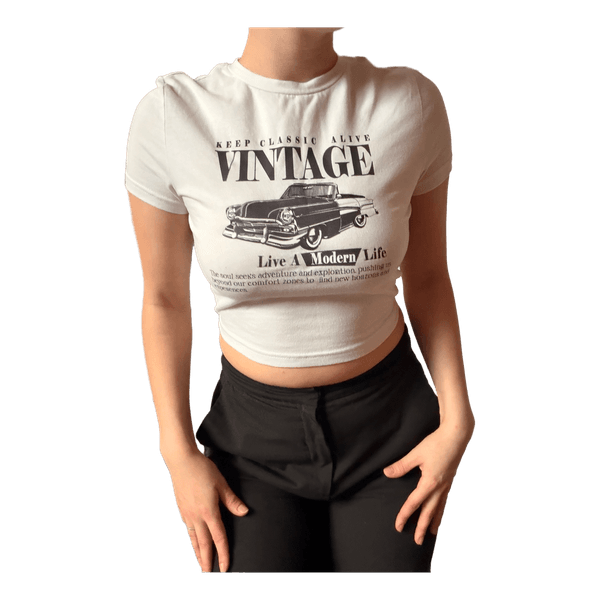 White graphic t-shirt Size XS