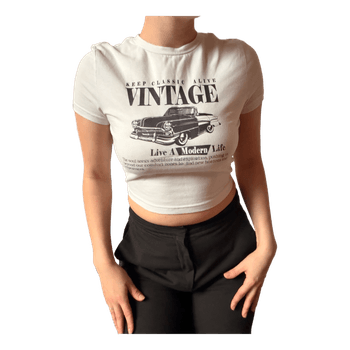 White graphic t-shirt Size XS