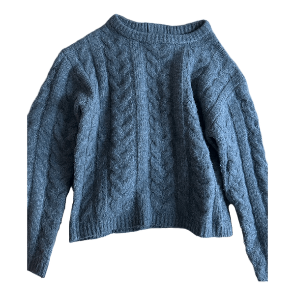 Grey cable knit sweater