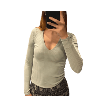 V-aukkoinen ribbipaita