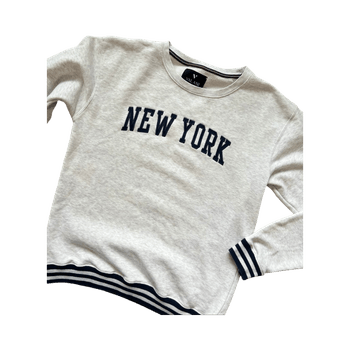 Harmaa New York collegepaita