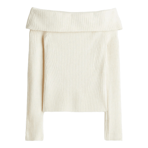 Off-shoulder sweater
