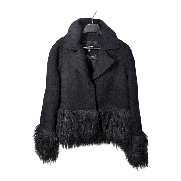 Dark blue faux fur jacket