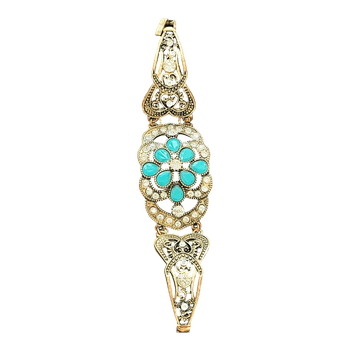 Turquoise rhinestone bracelet