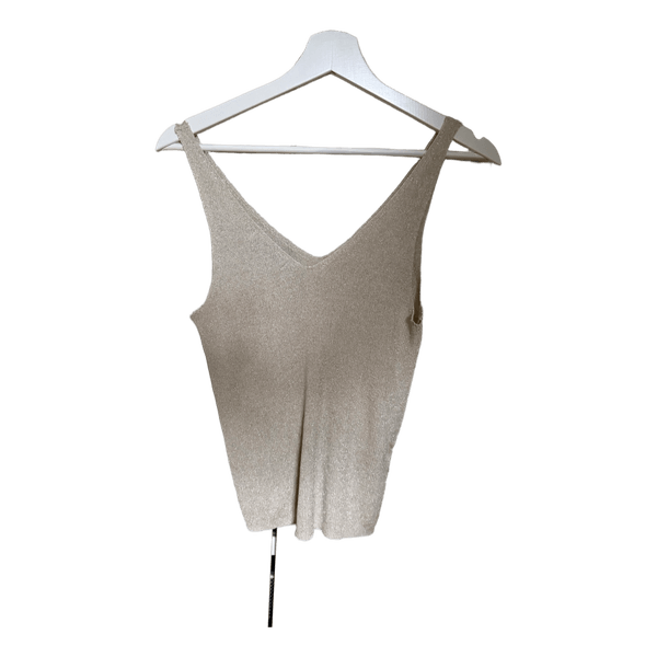 Gold metallic tank top