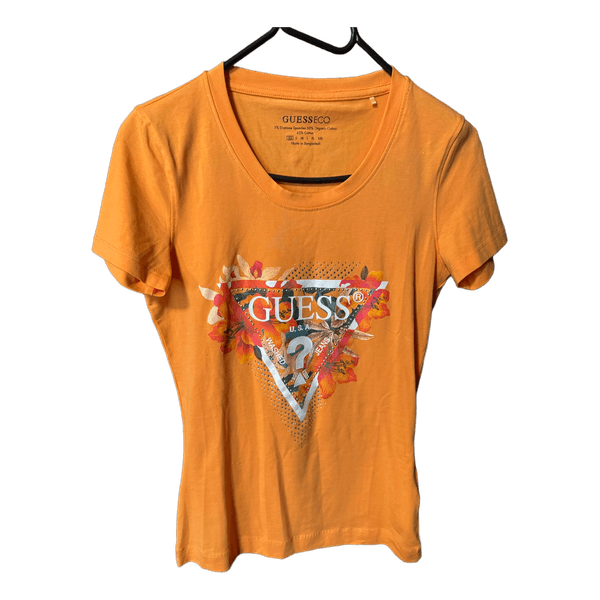 Guess orange graphic t-shirt
