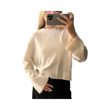 Beige cropped sweater