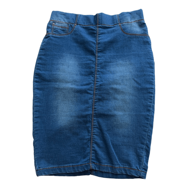 Blue denim skirt