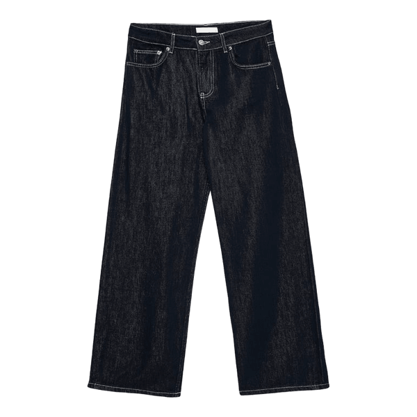 Mørkeblå wide leg jeans
