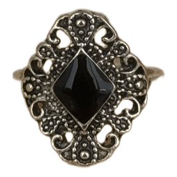 Ornate silver ring