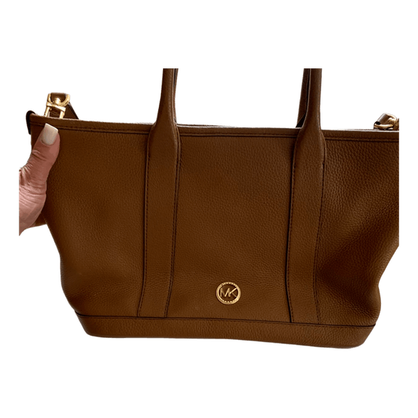 Michael Kors brown leather tote bag