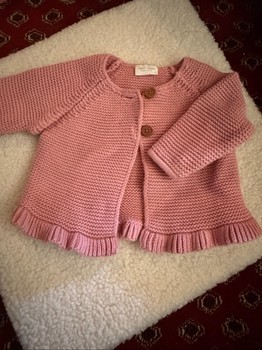 Pink knitted cardigan