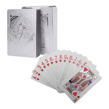 Silver waterproof playing cards