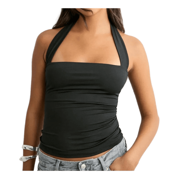 Sort halterneck top