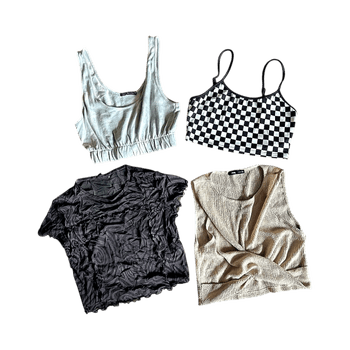 Assorted cropped tops, 4 pcs
