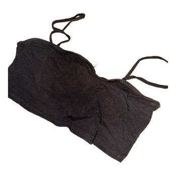 Black crop camisole top