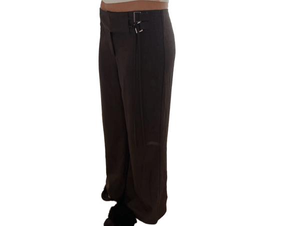 Brown wide leg trousers
