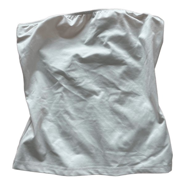 Hvid strapless top