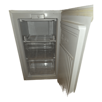White mini fridge