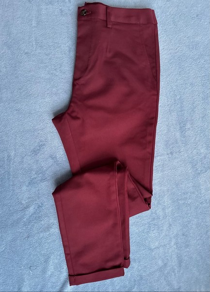 Zara Burgundy Tailored Trousers S/M (EU 40) • Smart Casual • Excellent Condition