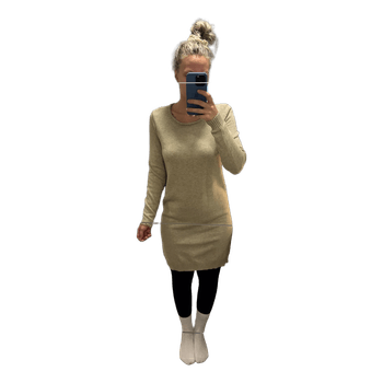 Beige neulemekko