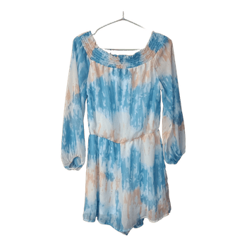 Tie-dye print romper