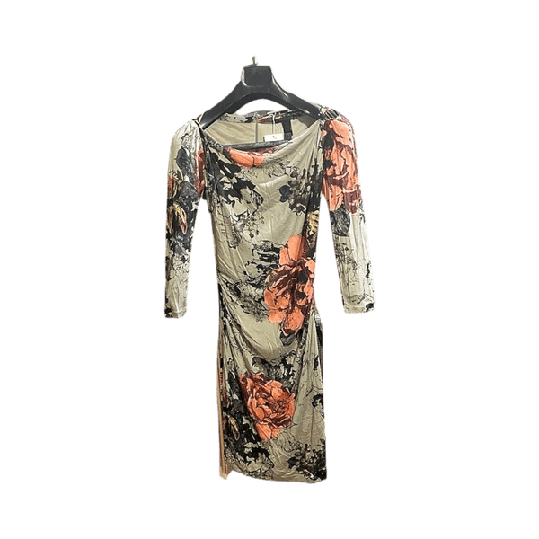 Grey Floral Dress