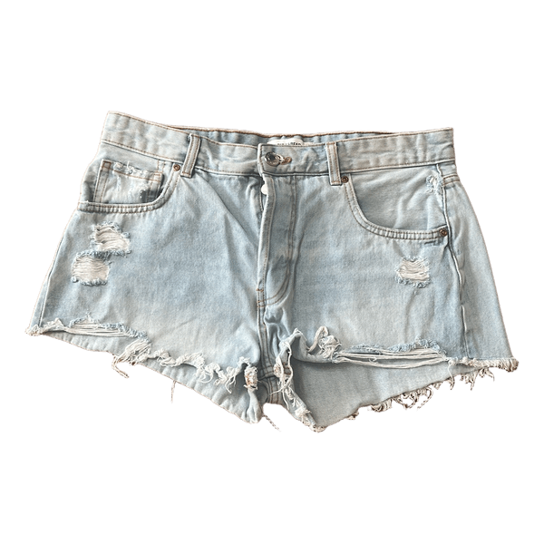 Lyseblå denimshorts fra Pull&Bear