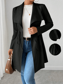 Cinched waist hoodie jacket