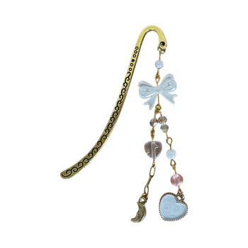 kirjanmerkki - rusetti ja sydän