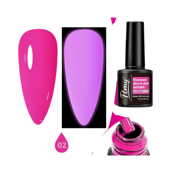 Pimeduses helendav roosa geellakk 