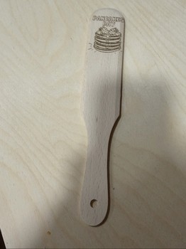 Wooden pancake spatula