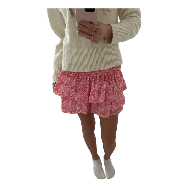 Pink mønstret nederdel