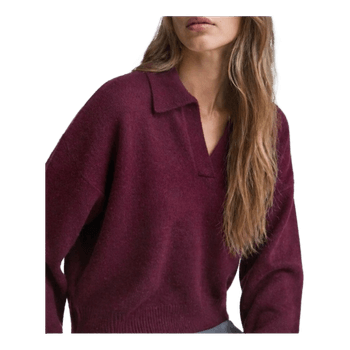 Burgundy collared sweater